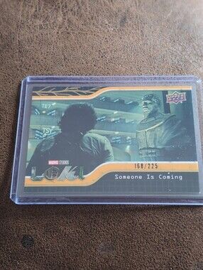 🍁Gold SOMEONE IS COMING 2023 Upper Deck Marvel Loki /225